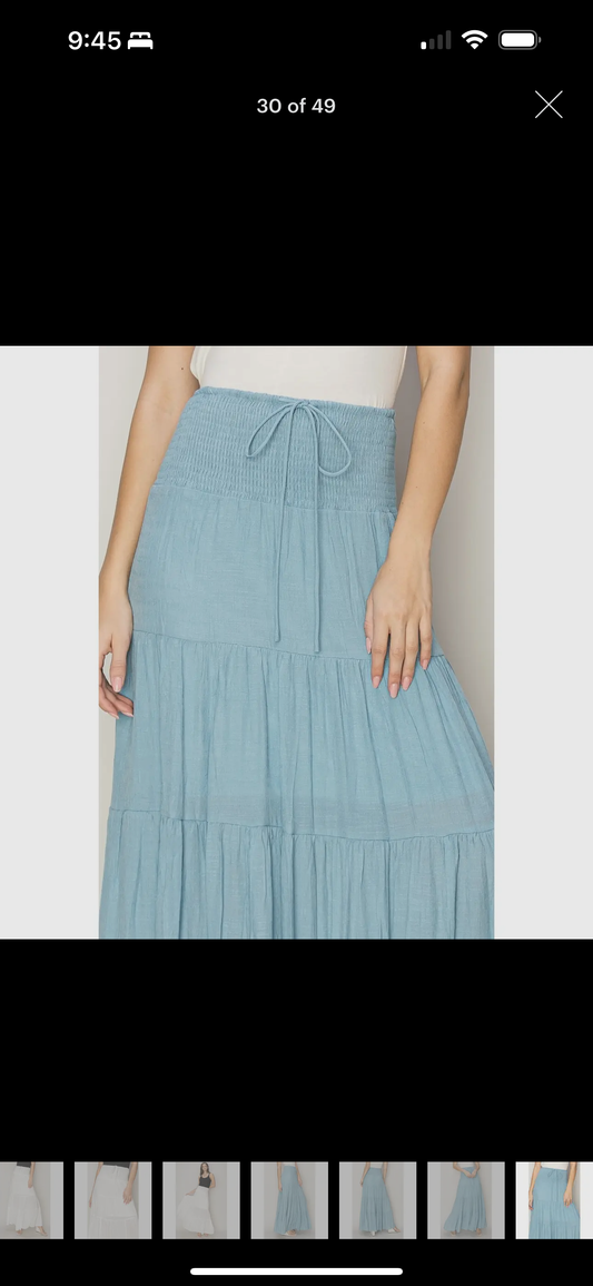 Draw string Maxi Skirt